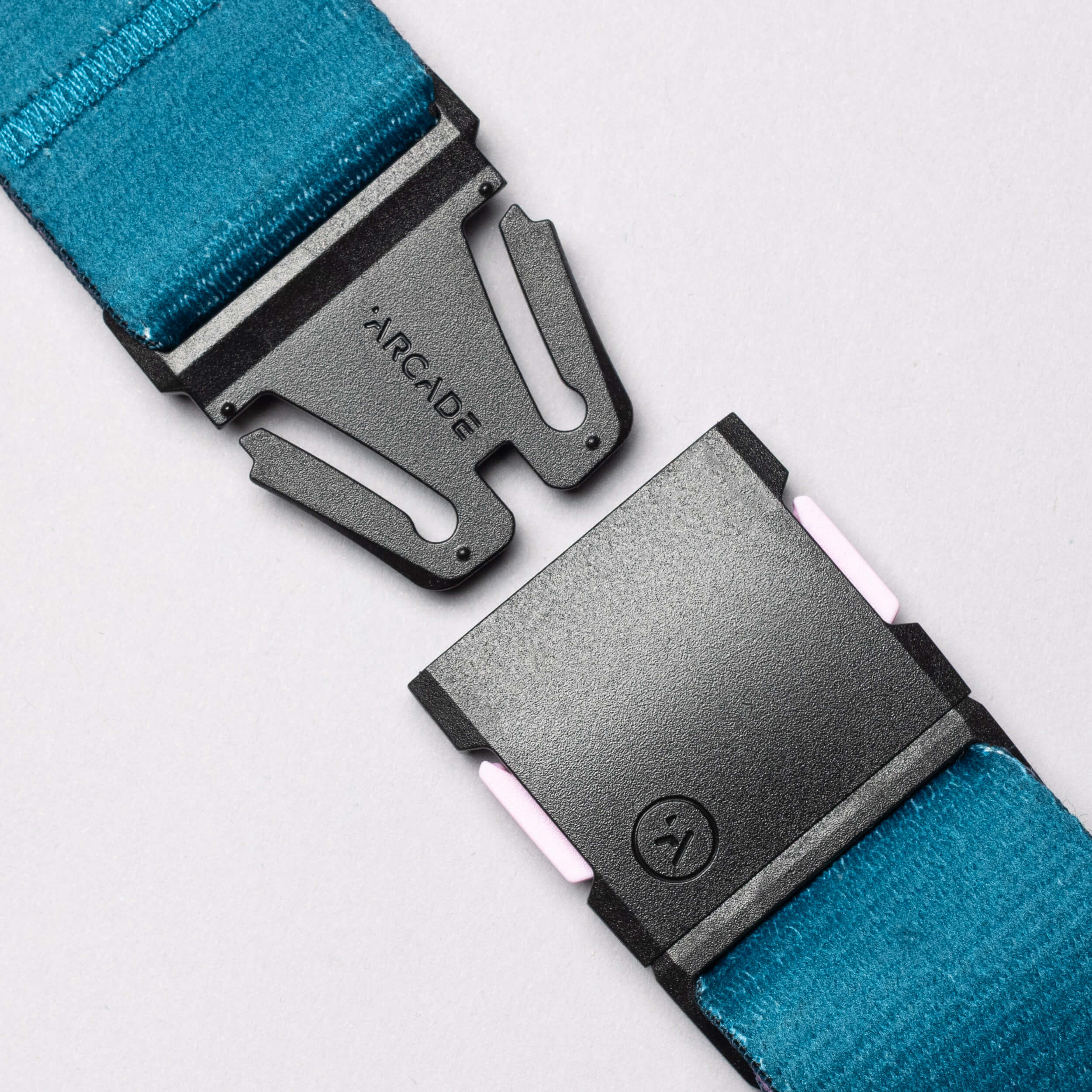 A close-up of the National Geographic belt strap by Arcade Belts, ready for new adventures.